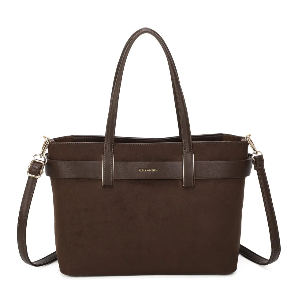Gallantry Toscane sac à main coffee effet suédé
