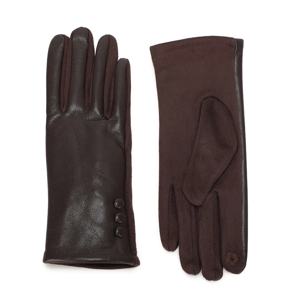 Gallantry Paris Bouton Chic gants tactiles hiver noir