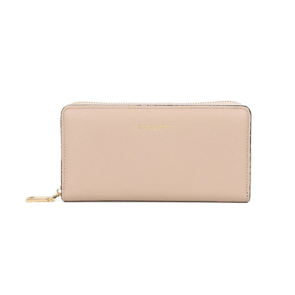 Gallantry Paris Thaïs Zip portefeuille noir grainé