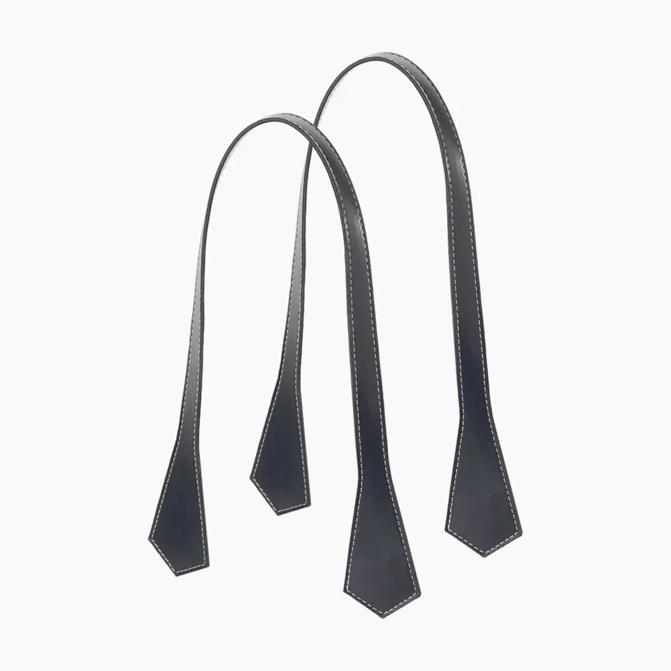 O bag anse longue pointue bleu marine effet napa