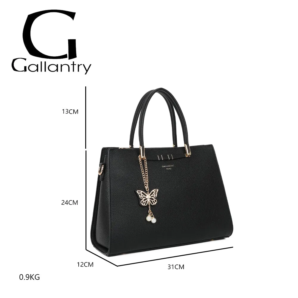 Gallantry Paris Ariane sac à main noir grainé
