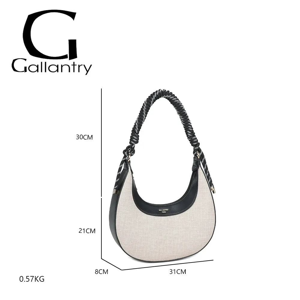 Gallantry Vena sac épaule Beige demi-lune