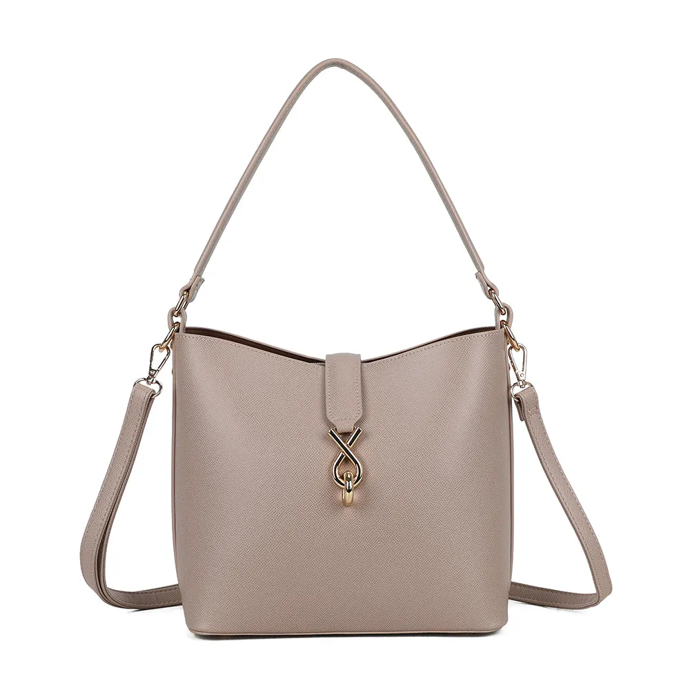 Gallantry Paris Roséa sac seau noir grainé