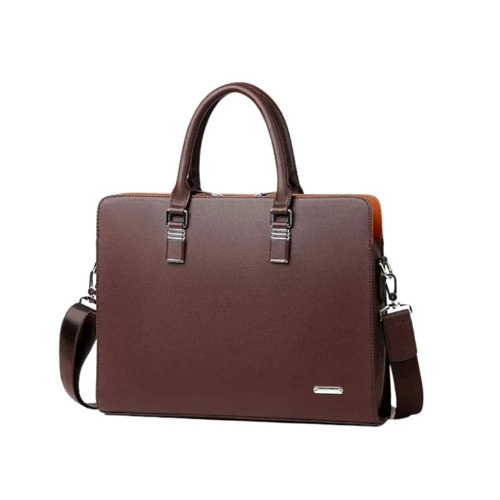 Mon Sacoche Porte-Documents Cuir Noir 15 Pouces bandoulière