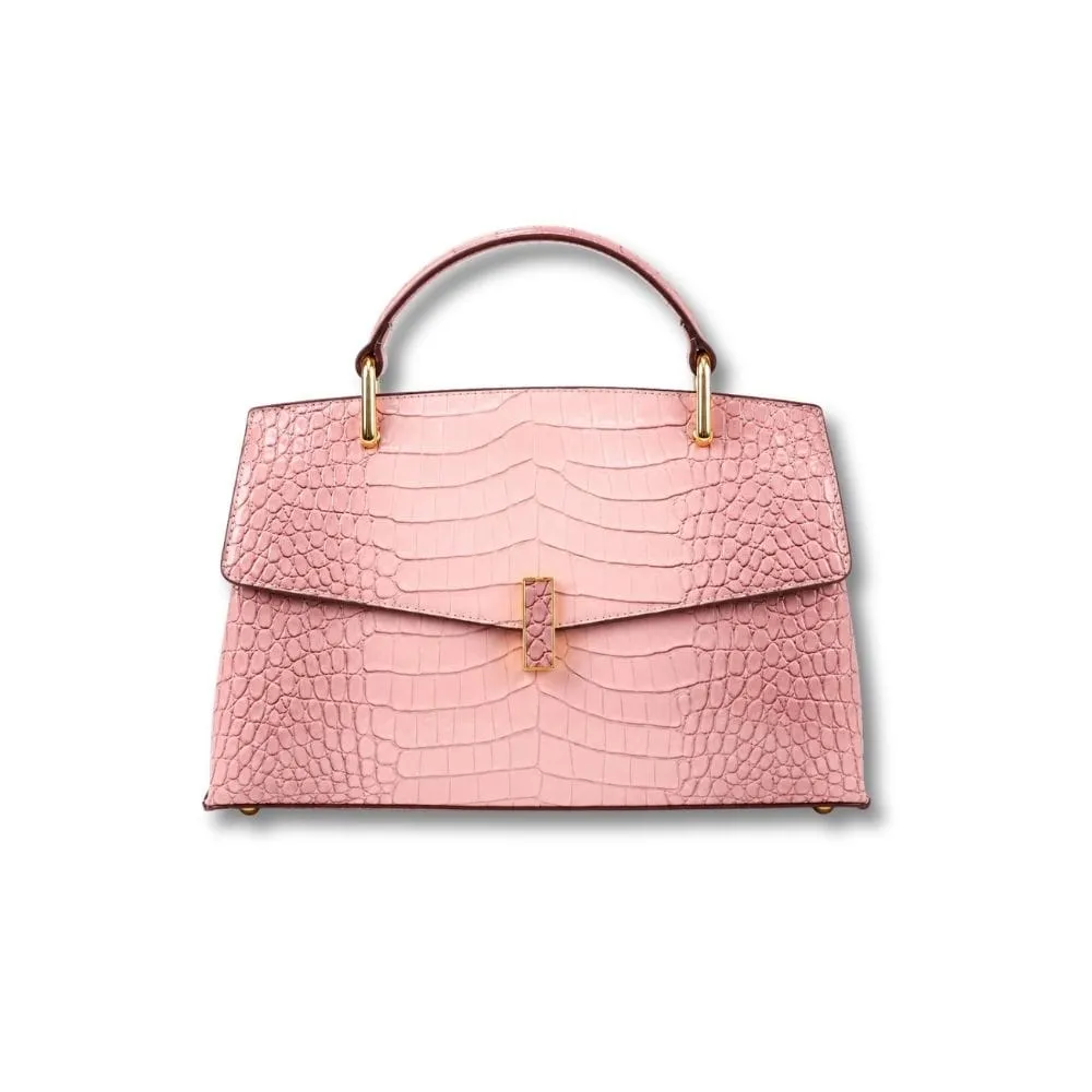 Maison Sacoches Talia sac bandoulière beige croco