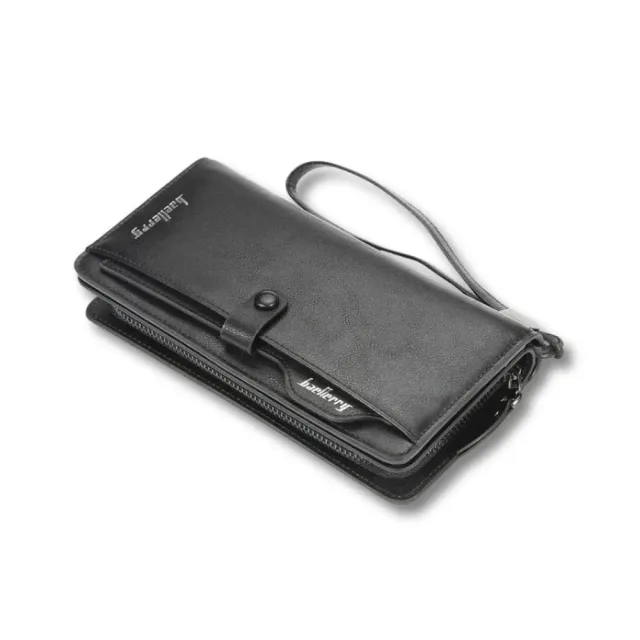 Maison Sacoches Elvar portefeuille long noir téléphone