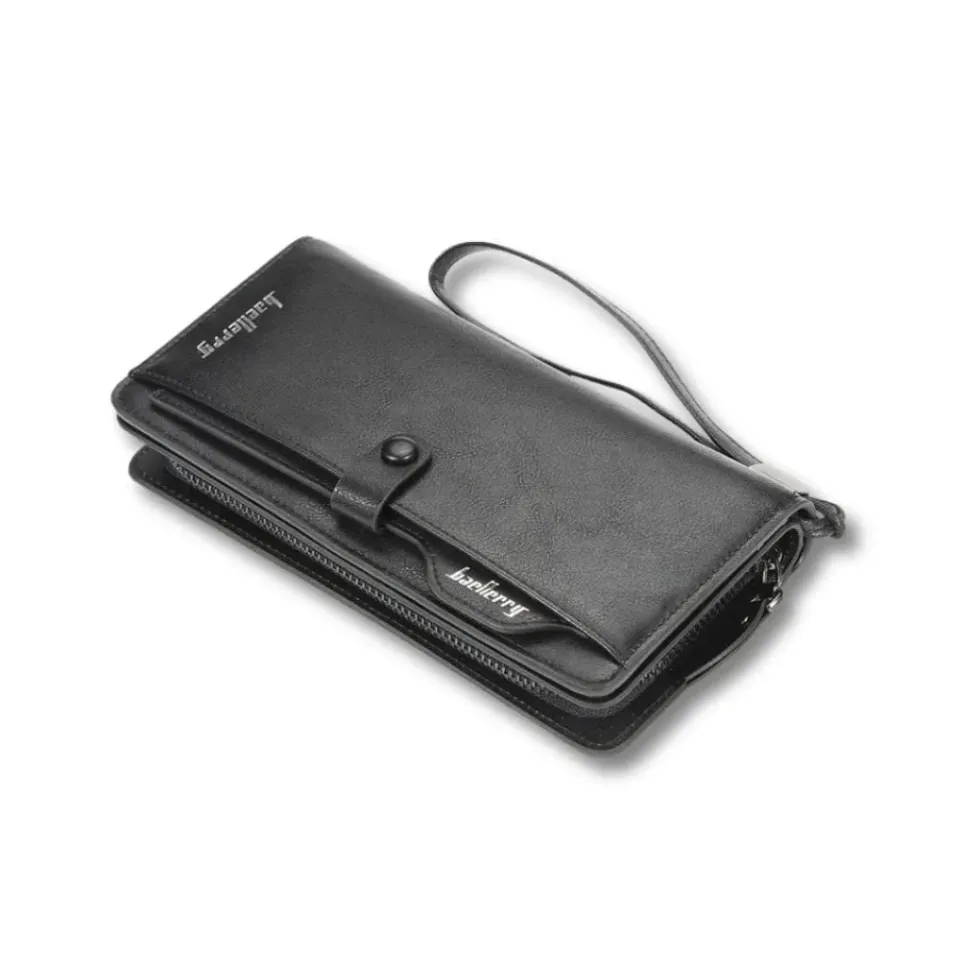 Maison Sacoches Elvar portefeuille long noir téléphone