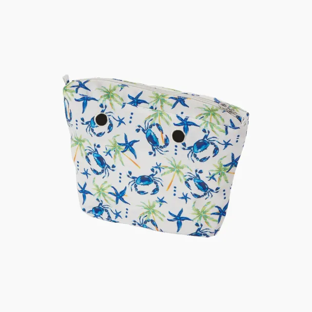 O Bag Mini sac intérieur toile motif crabes