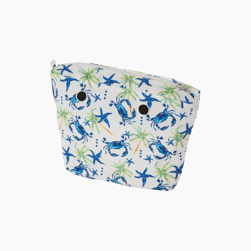 O Bag Mini sac intérieur toile motif crabes