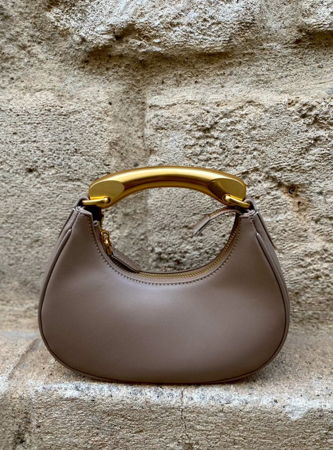 Hexagone Cuir Dino sac à main cuir noir 21 cm