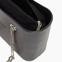 O bag Mini sac assemblé chaîne noir toile
