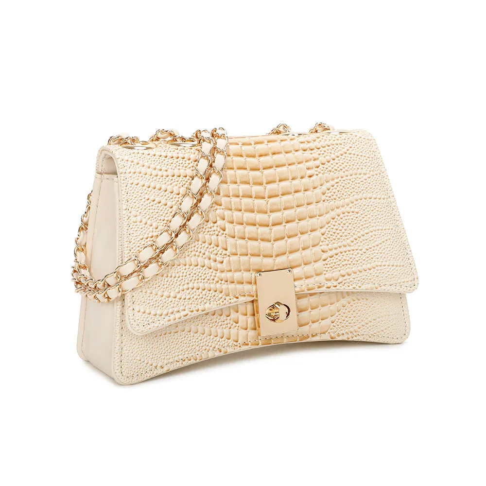 Gallantry Corail sac à main Noir croco