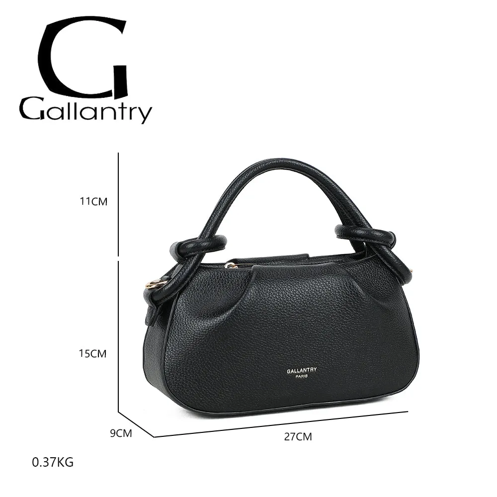 Gallantry Paris Sélya sac à main noir froncé léger