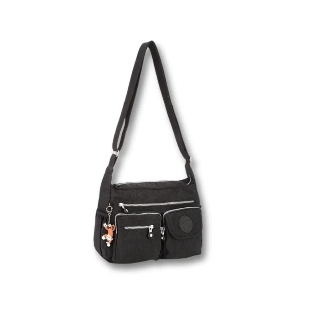 Maison Sacoches Dalia sac bandoulière femme café nylon
