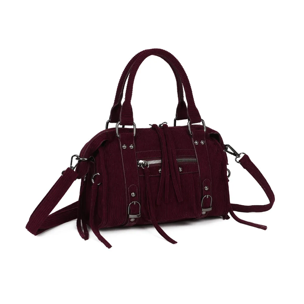 Gallantry La Vinoria sac à main bordeaux velours côtelé