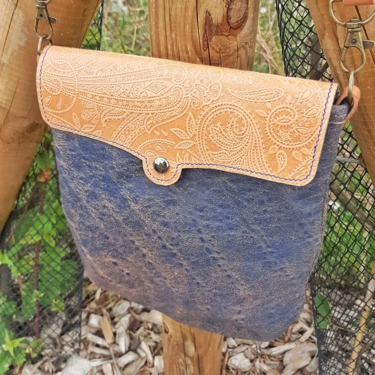 Atelier Anne R Myrlande sac bandoulière bleu jean