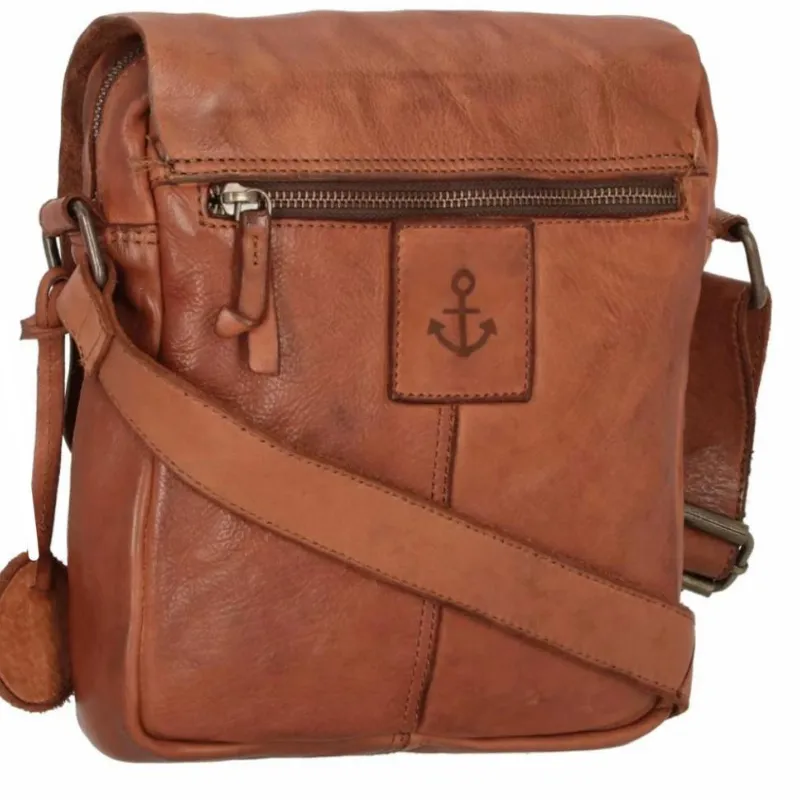 Hexagone Cuir Vegas pochette bandoulière cuir noir homme