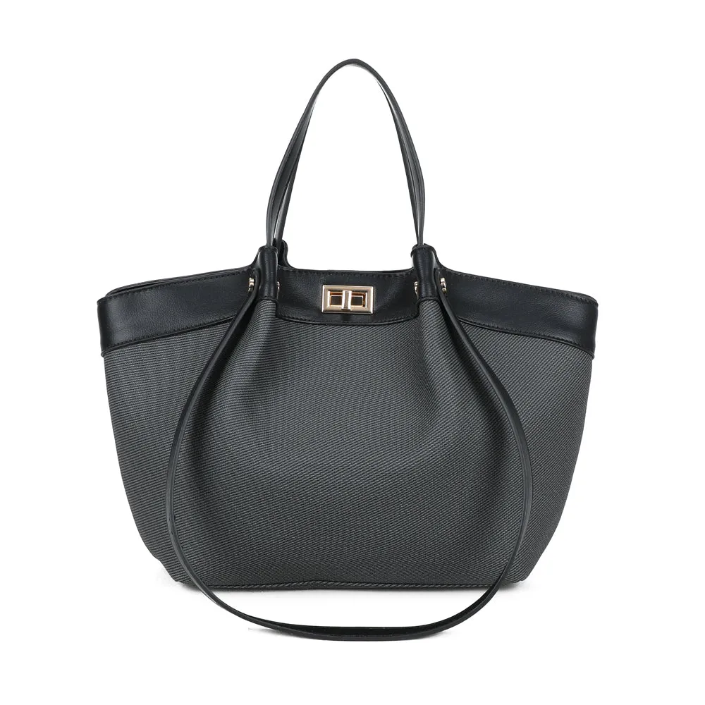 Gallantry Paris Solara sac à main noir tissu texturé