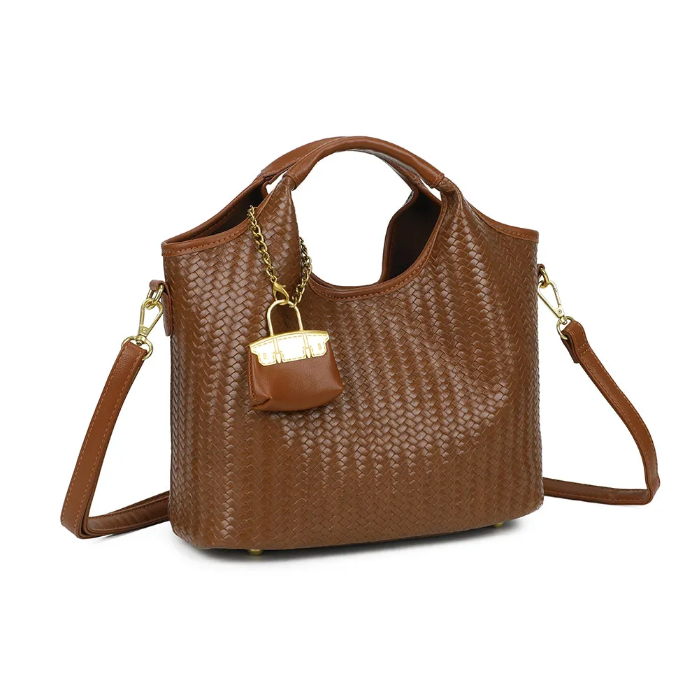 Gallantry Paris La Caramelle sac à main marron effet tressé