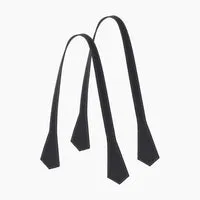 O bag anse longue pointue noire coutures