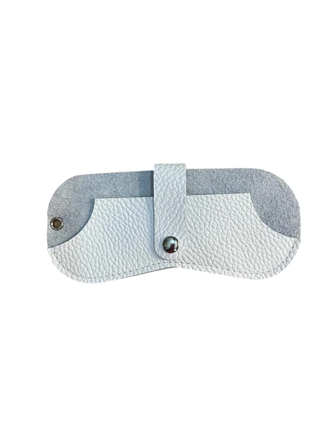 Hexagone Cuir Coeur attache-câble cuir Blanc 4x3 cm