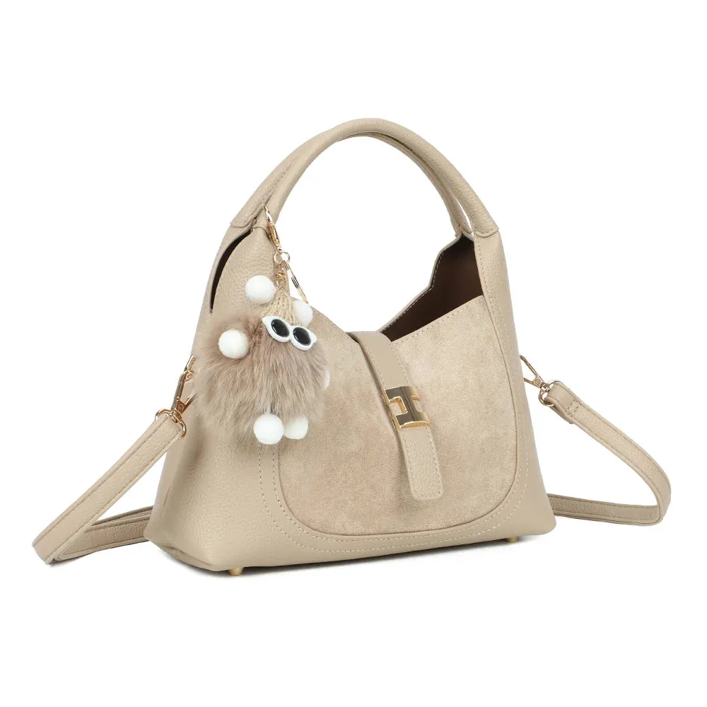 Gallantry Le Santal sac à main pompon Bordeaux