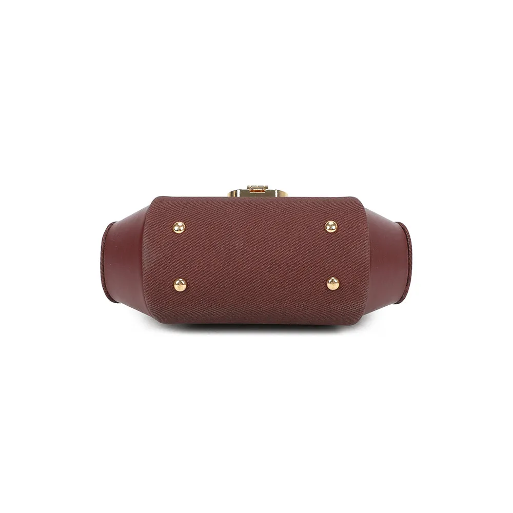 Gallantry Paris Léa mini sac à main bordeaux fermoir doré