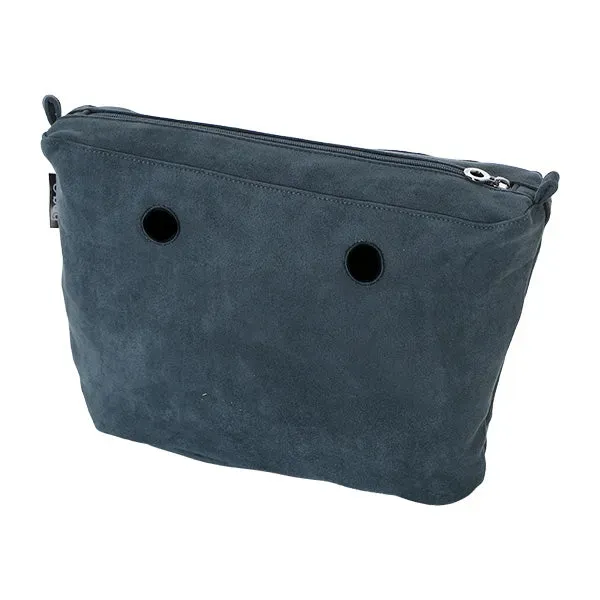 O bag housse intérieure sac zip suédine denim