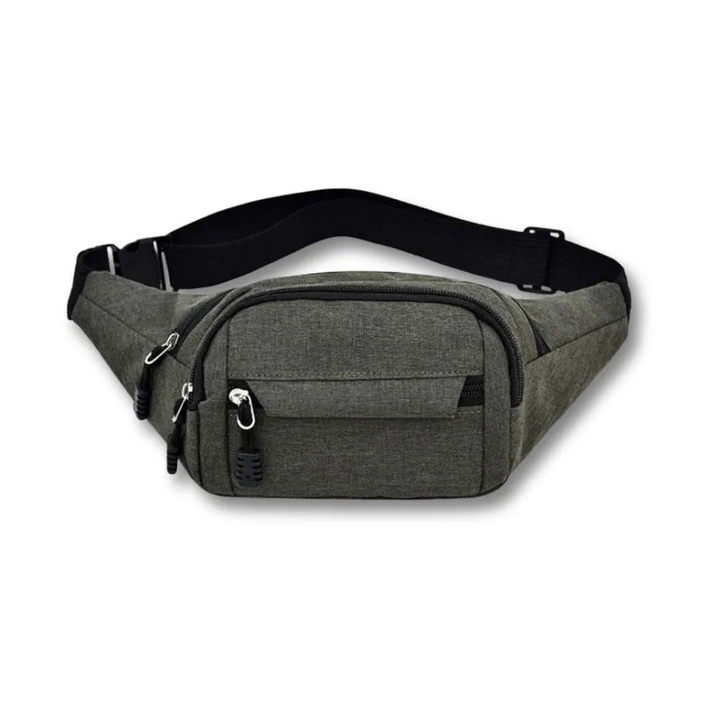Maison Sacoches Norren sac banane gris Oxford imperméable