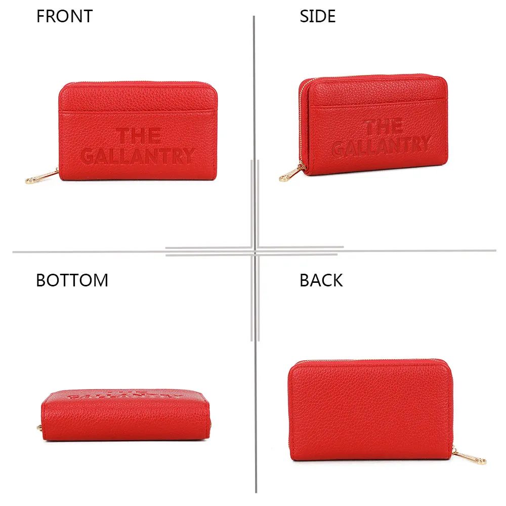 Gallantry Paris Le Précieux portefeuille noir zippé compact