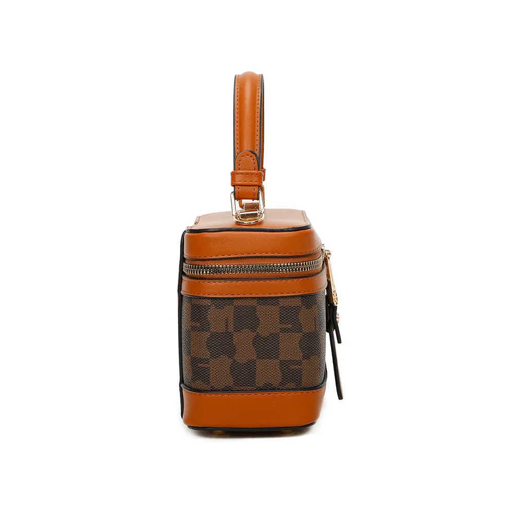 Gallantry Paris Bambino Chic sac vanity damier marron