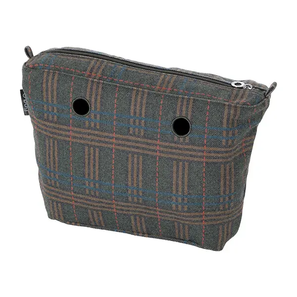 O bag Urban Midi pochette intérieure écossais militaire