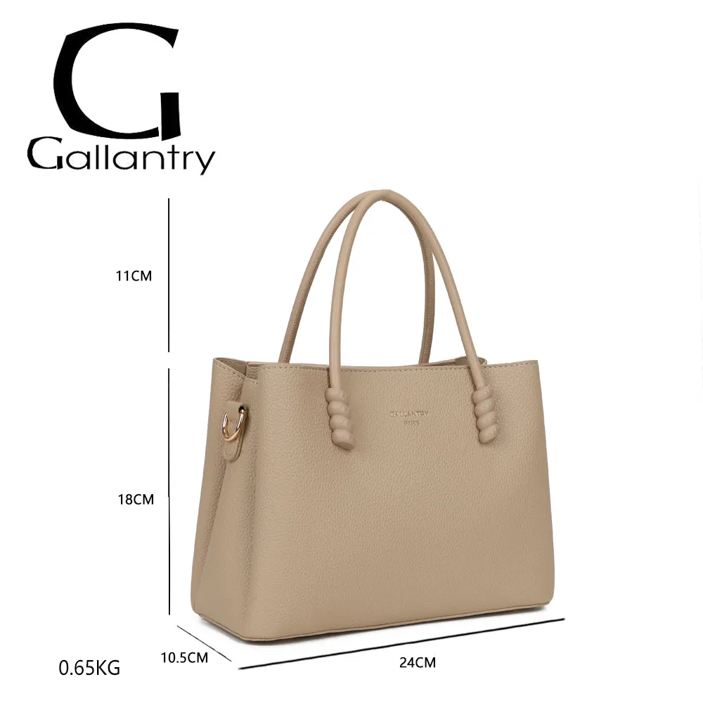 Gallantry Paris La Rosella sac à main taupe grainé