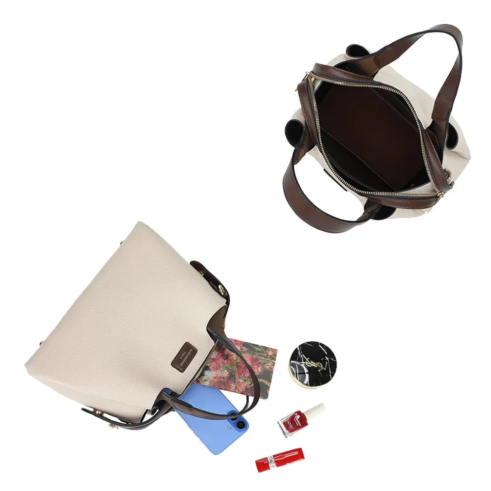 Gallantry La Montaigne sac à main coffee grainé