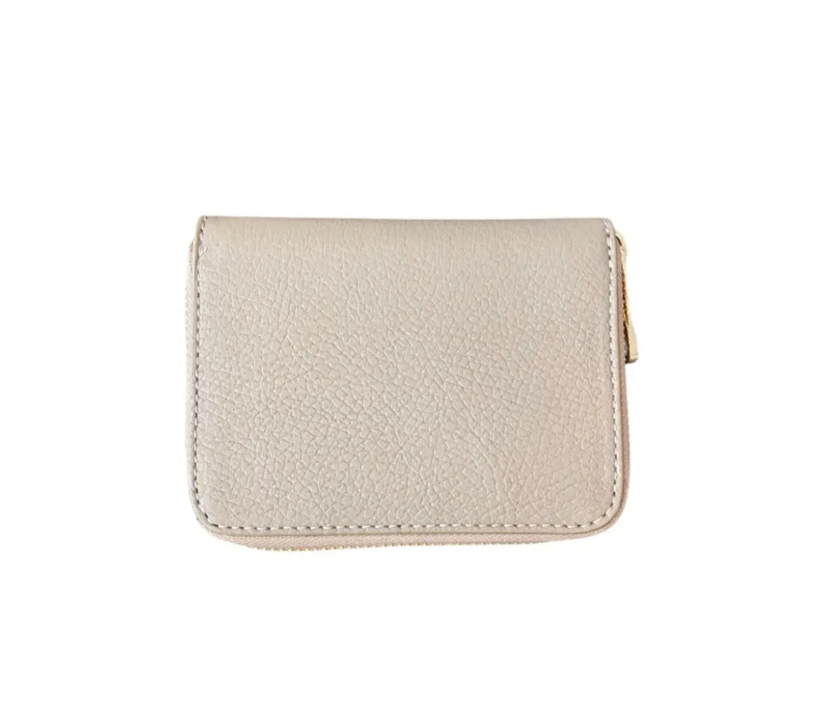 Hexagone Cuir PF Grainé portefeuille cuir Doré zippé
