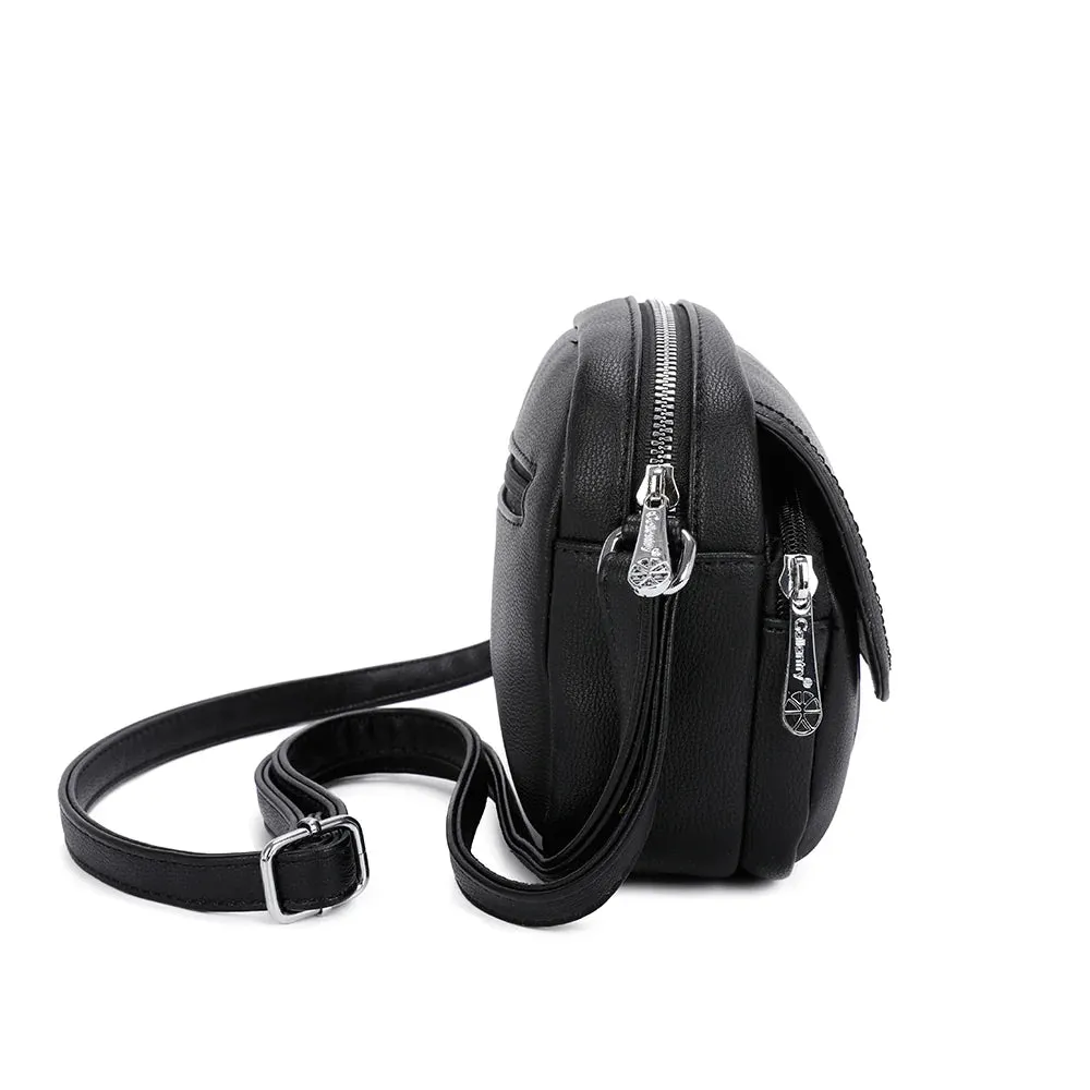 Gallantry Paris Mélina sac bandoulière compact Noir zippé
