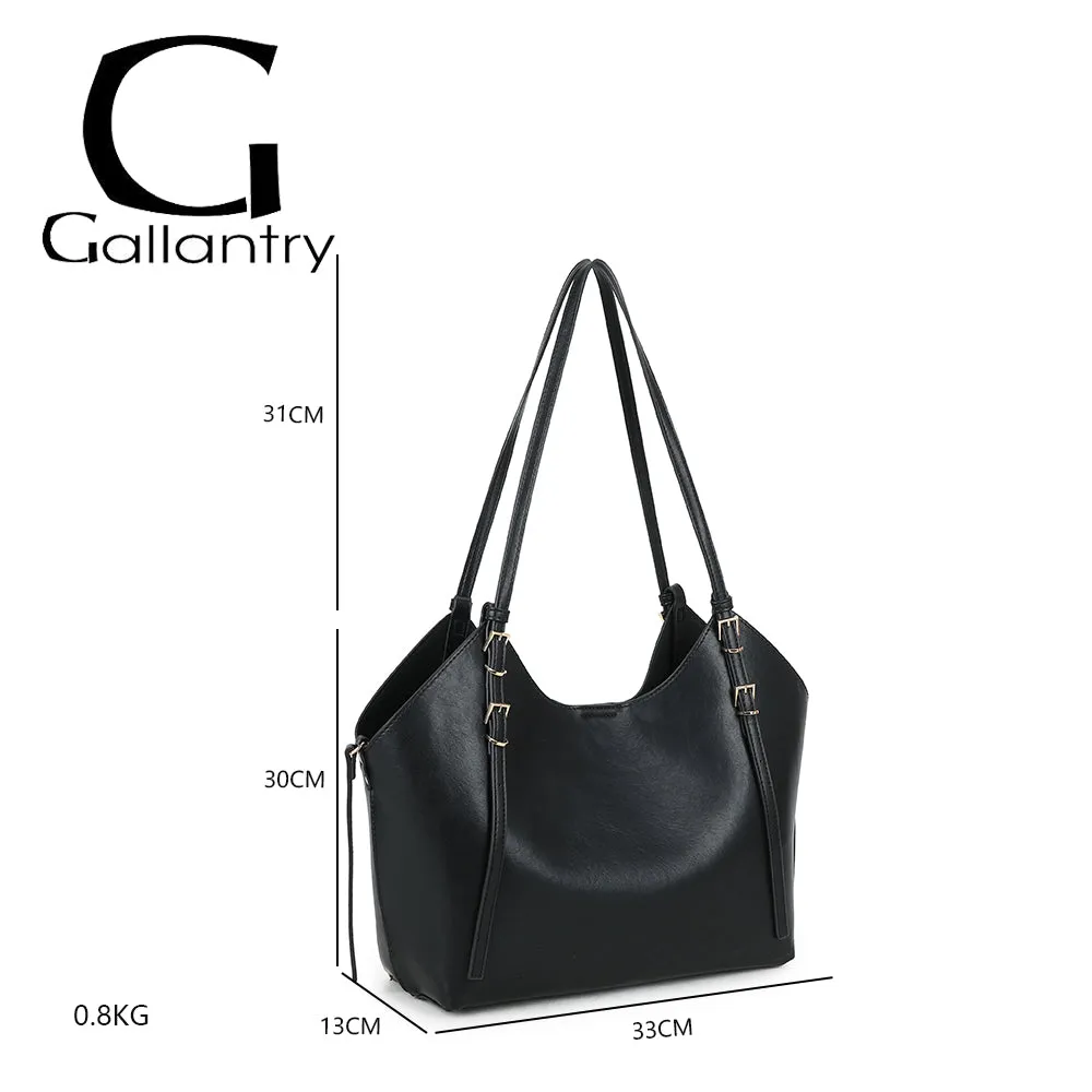 Gallantry Élance sac cabas noir lisse