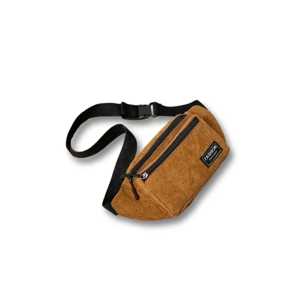 Maison Sacoches Macroupta banane velours noir double zip