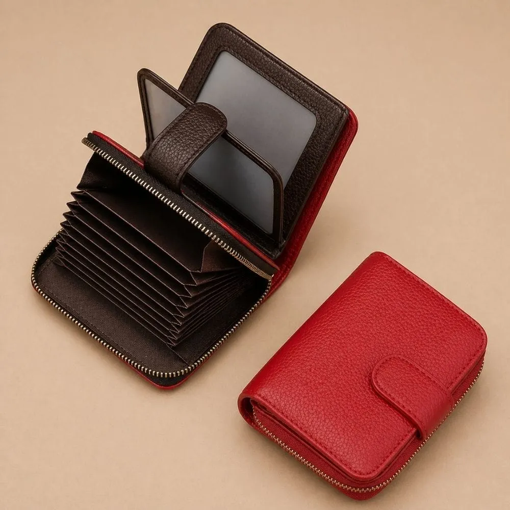 Maison Sacoches Vela mini porte-monnaie cuir noir
