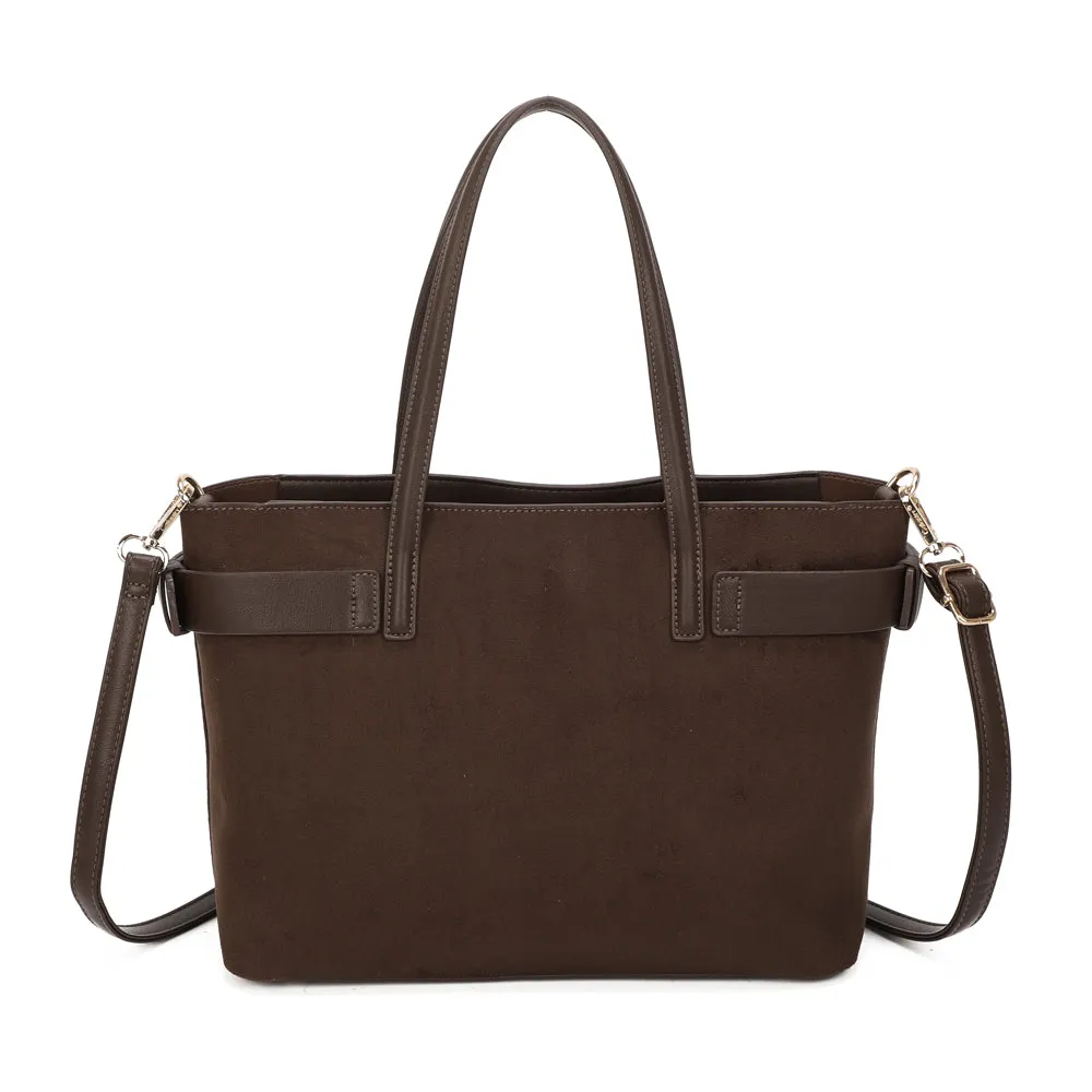 Gallantry Toscane sac à main coffee effet suédé