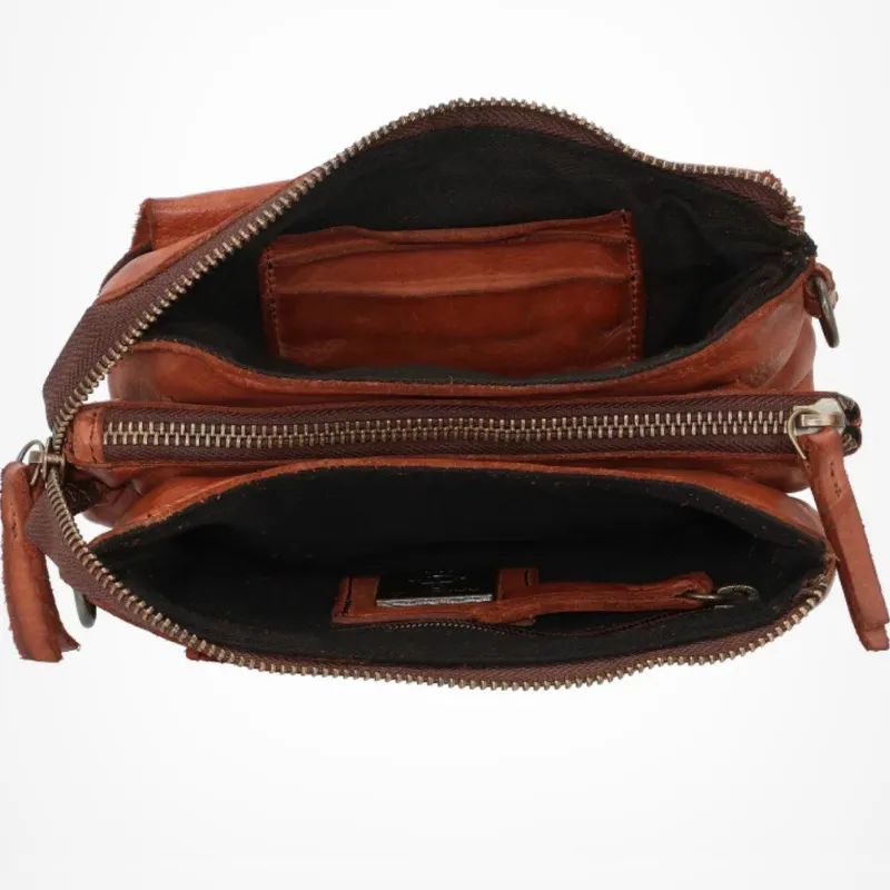 Hexagone Cuir Mini Pocket bandoulière cuir Noir