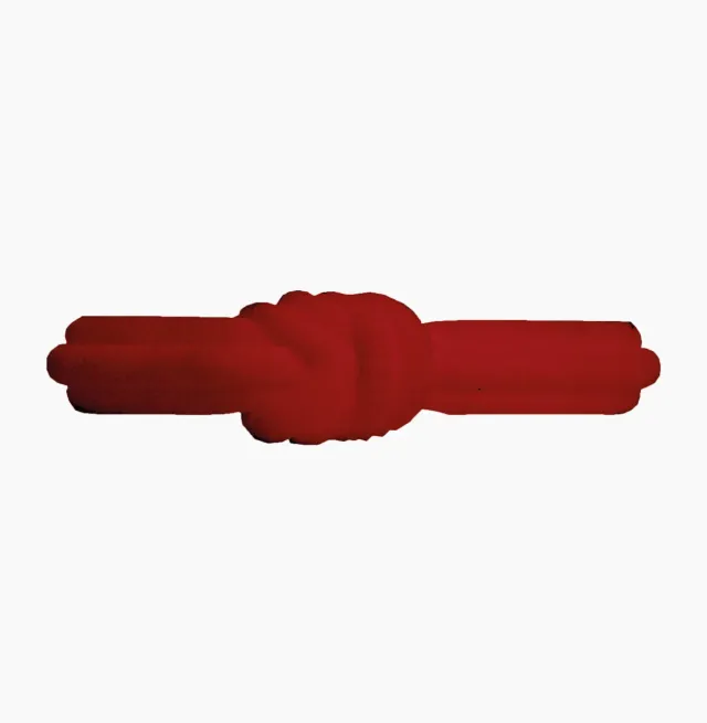 O bag Knot Single bracelet silicone rouge L