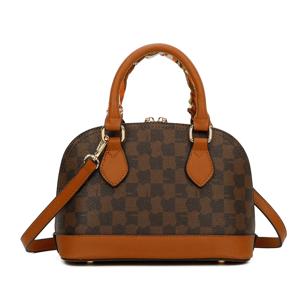 Gallantry Paris Charlotte sac à main marron damier