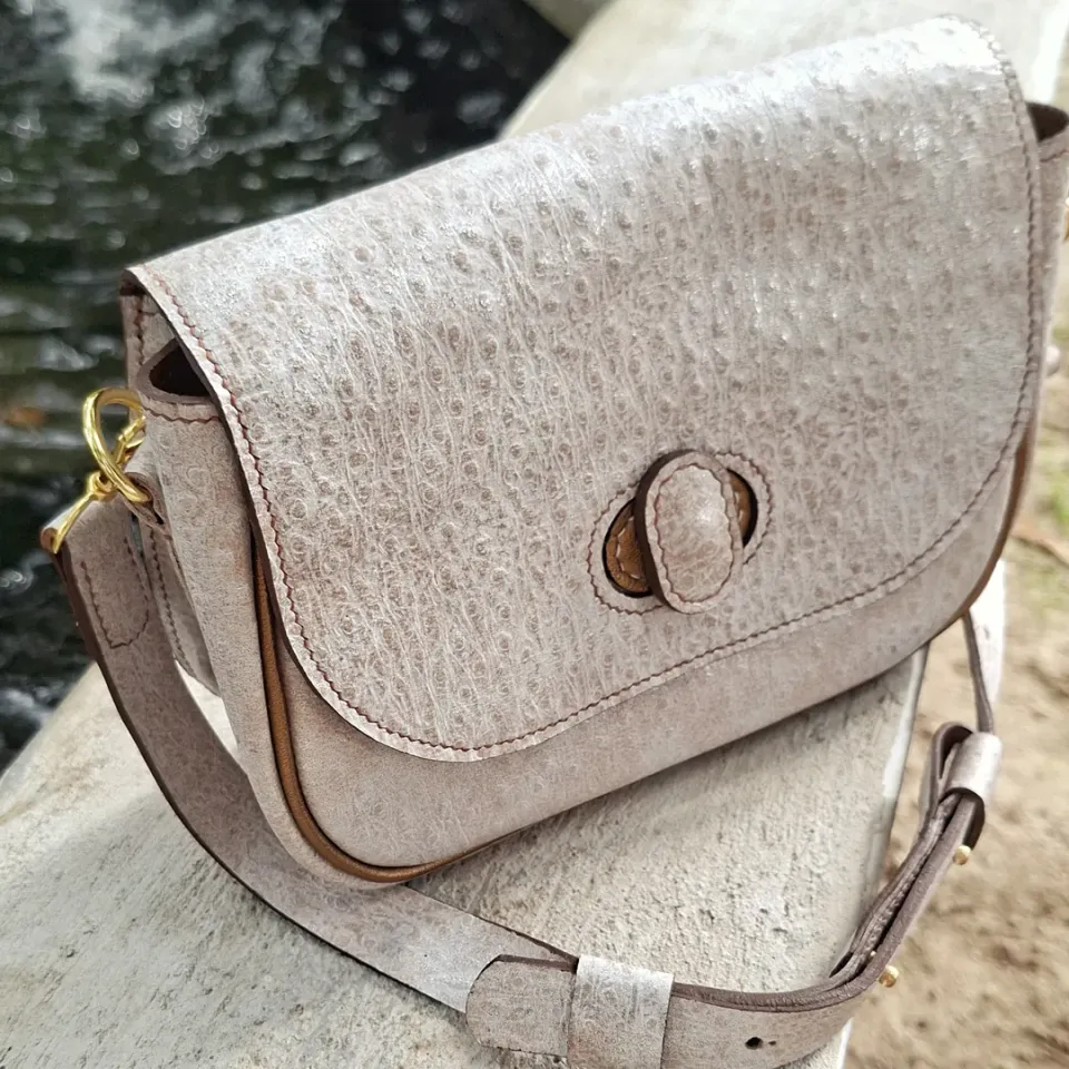 Atelier Anne R Opale sac cuir blanc argenté métallisé