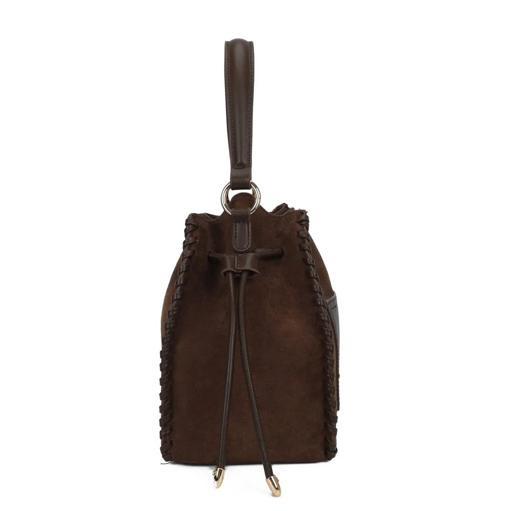 Gallantry Belmira sac seau Coffee suédé