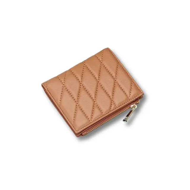 Maison Sacoches Talia petit portefeuille femme Marron cuir