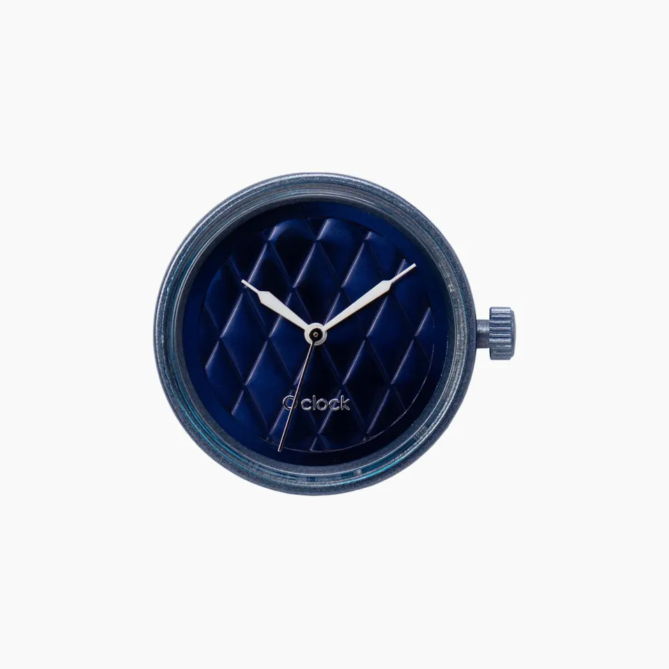 O bag O Clock Matelasse mouvement montre bleu marine