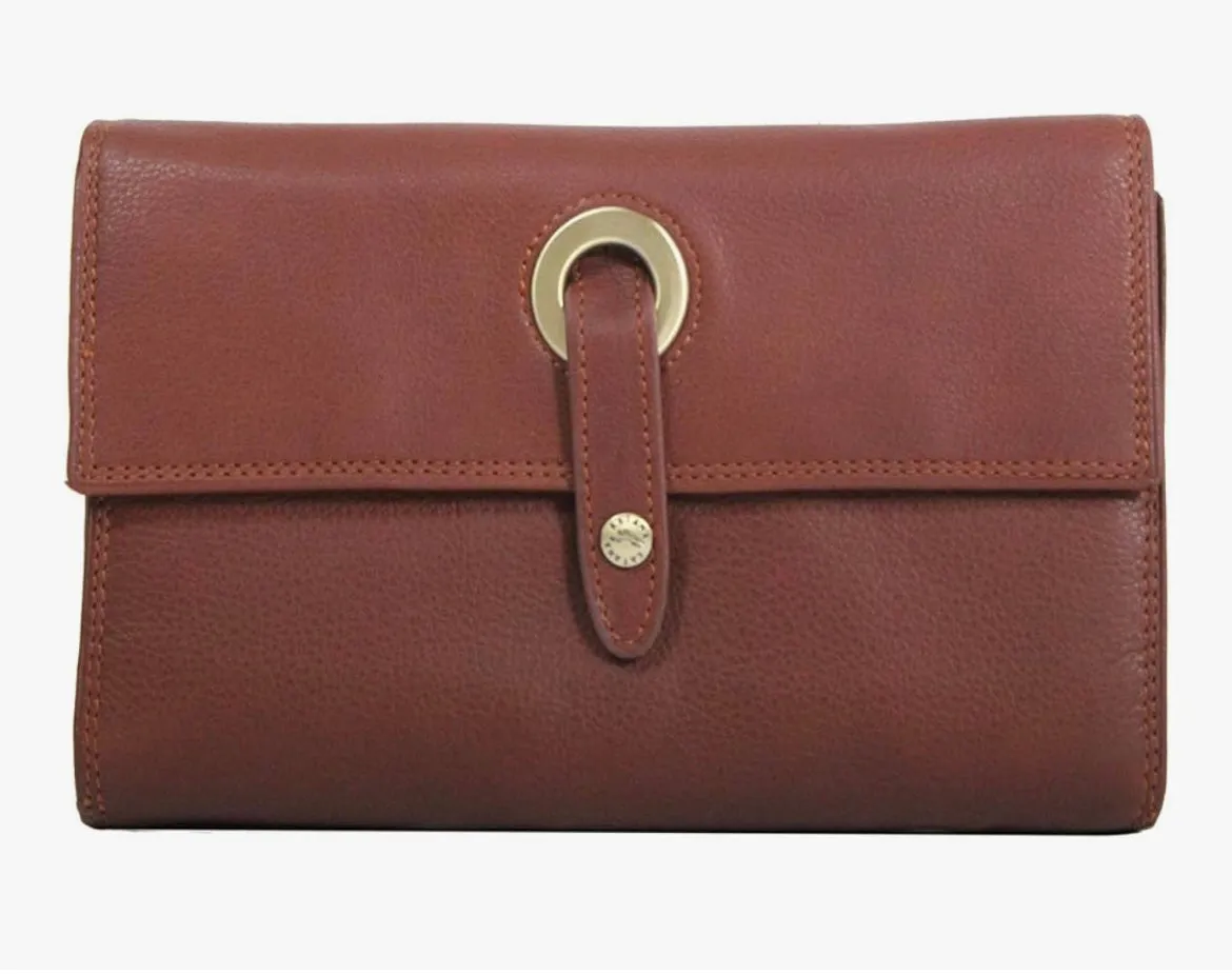 Hexagone Cuir Compagnon portefeuille cuir noir anti-RFID