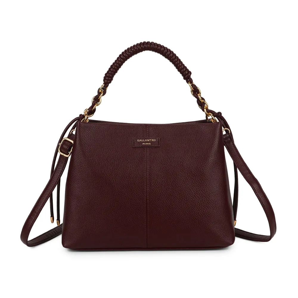 Gallantry Paris Amélie sac à main bordeaux chaîne dorée