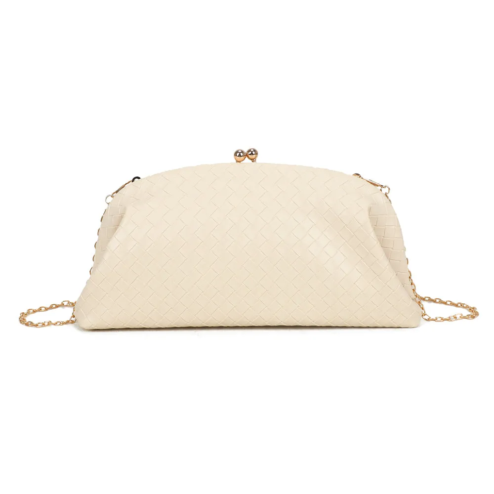 Gallantry Paris Doria pochette noire tressée soirée